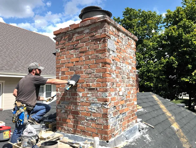 Completed chimney rebuild by North Tustin Chimney Sweep in North Tustin, CA