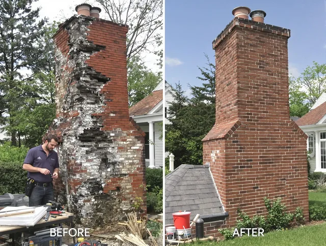 North Tustin Chimney Sweep performing a full chimney restoration in North Tustin, CA
