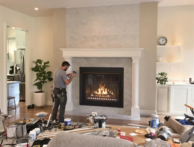 Newly installed fireplace by North Tustin Chimney Sweep in North Tustin, CA